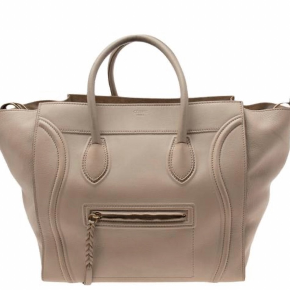 Celine Cabas Phantom Luggage Large Beige Tote